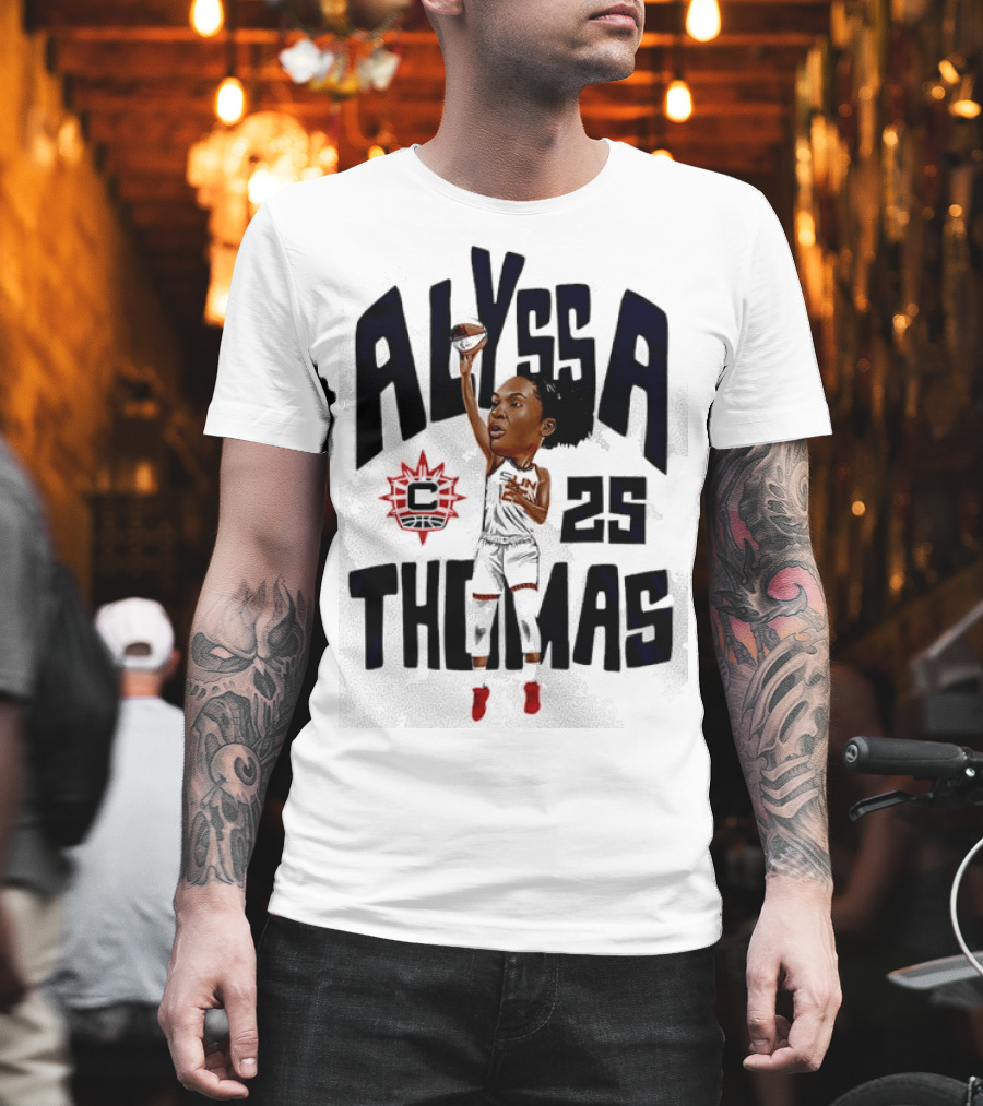 Alyssa Thomas 25 Connecticut Sun Cartoon T-Shirt