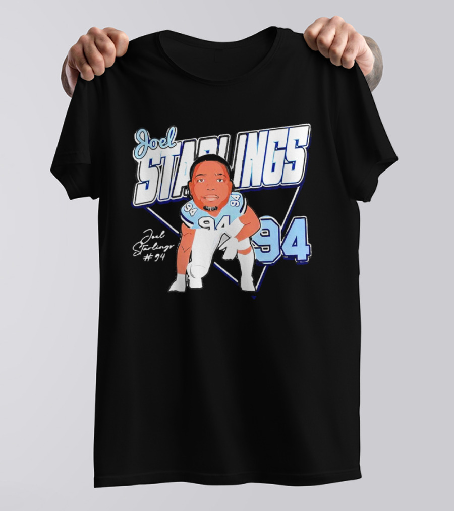 Joel Starlings North Carolina Tar Heels #94 Cartoon Character T-Shirt