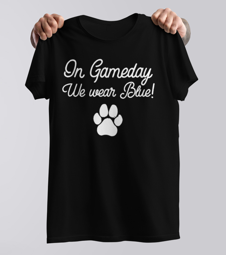 Kentucky Wildcats In Gameday We Wear Blue Paw Prints T-Shirt