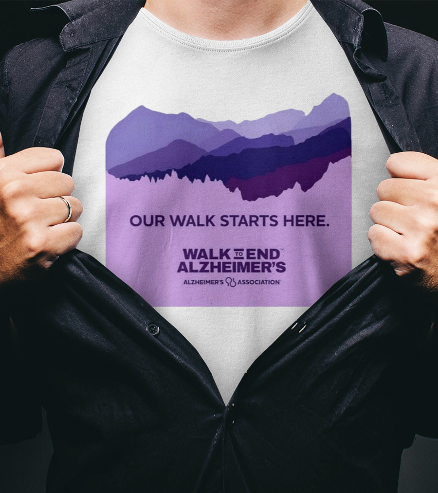 Our Walk Starts Here Walk To End Alzheimer’s Alzheimer's Association T-Shirt