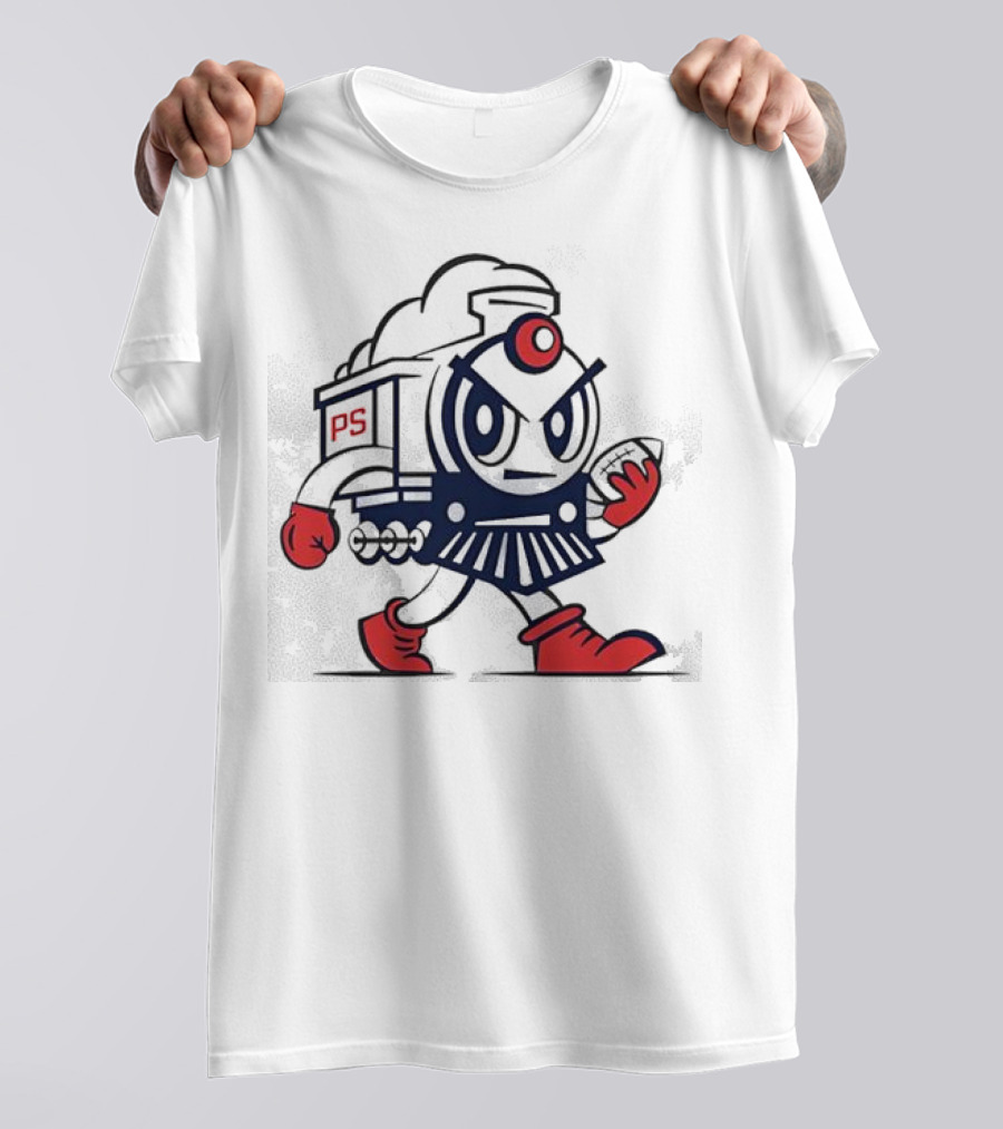 Pate State PS Locomotive Football Mascot T-Shirt