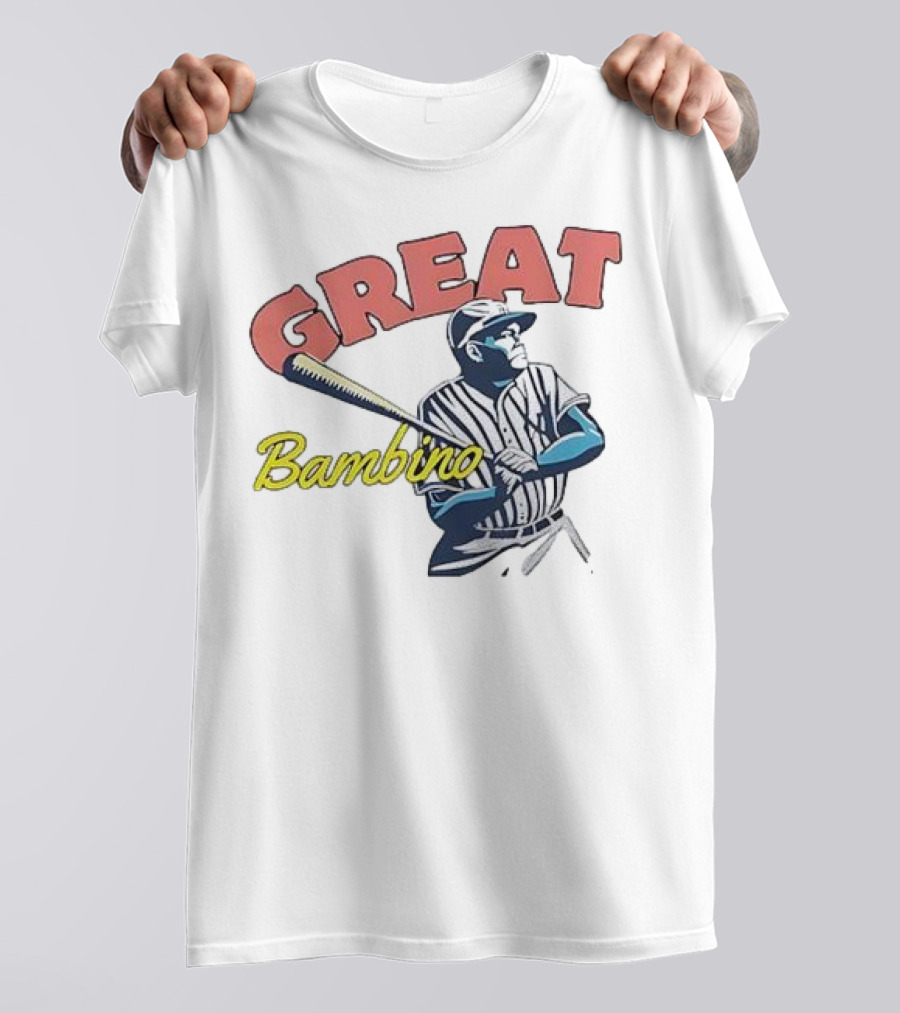 Great Bambino Baseball Legend Iconic Cotton Crew T-Shirt
