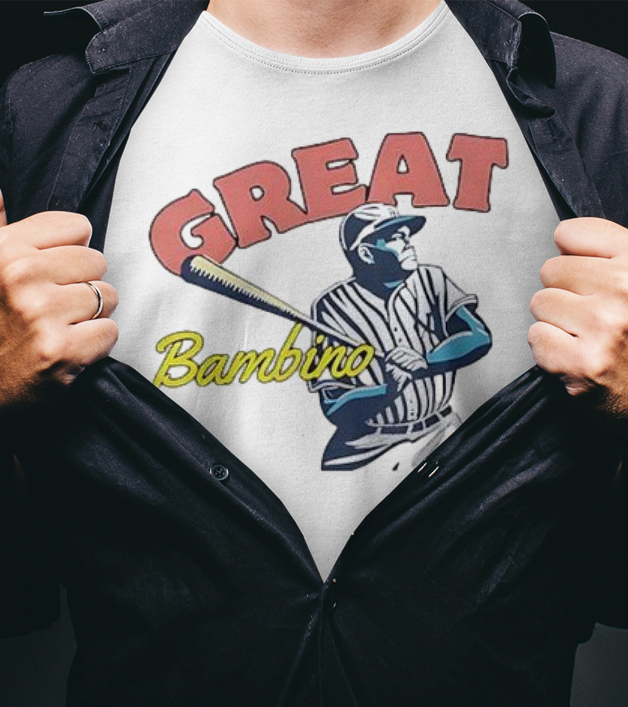 Great Bambino Baseball Legend Iconic Cotton Crew T-Shirt