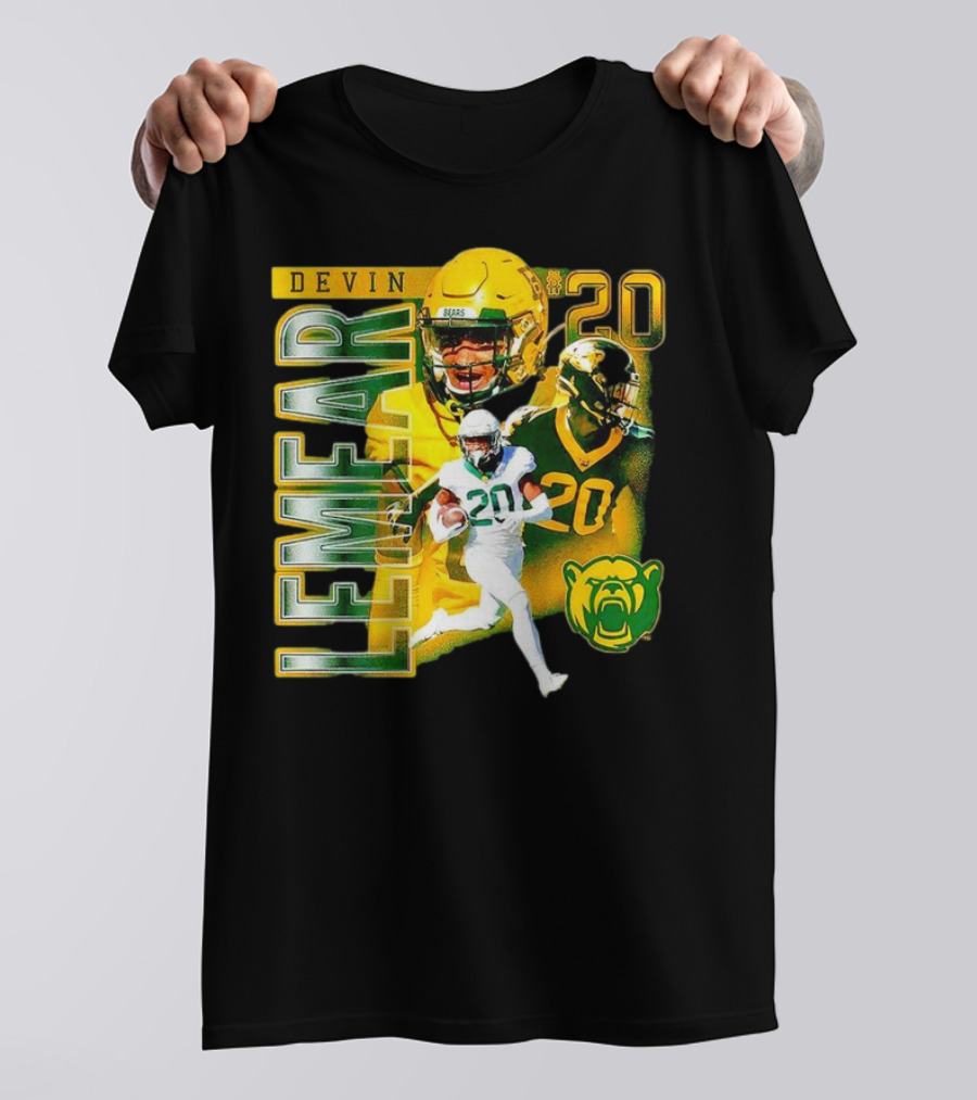 Devin Lemear 20 Baylor Bears Football Player Collage T-Shirt