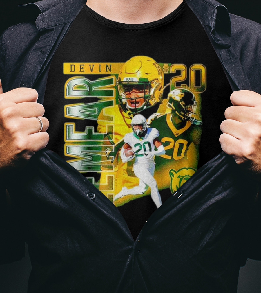 Devin Lemear 20 Baylor Bears Football Player Collage T-Shirt