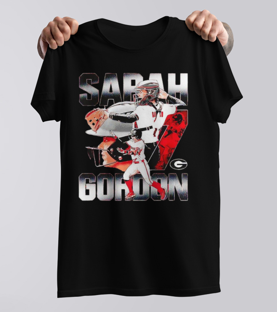 Sarah Gordon 7 Georgia Bulldogs T-Shirt