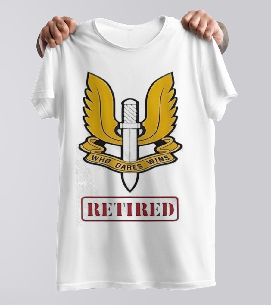 Who Dares Wins Retired SAS Regiment Badge T-Shirt