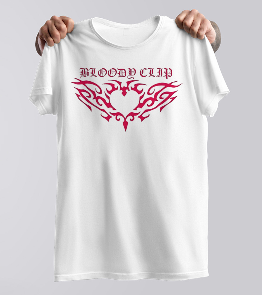 BLOODY CLIP Tribal Heart T-Shirt