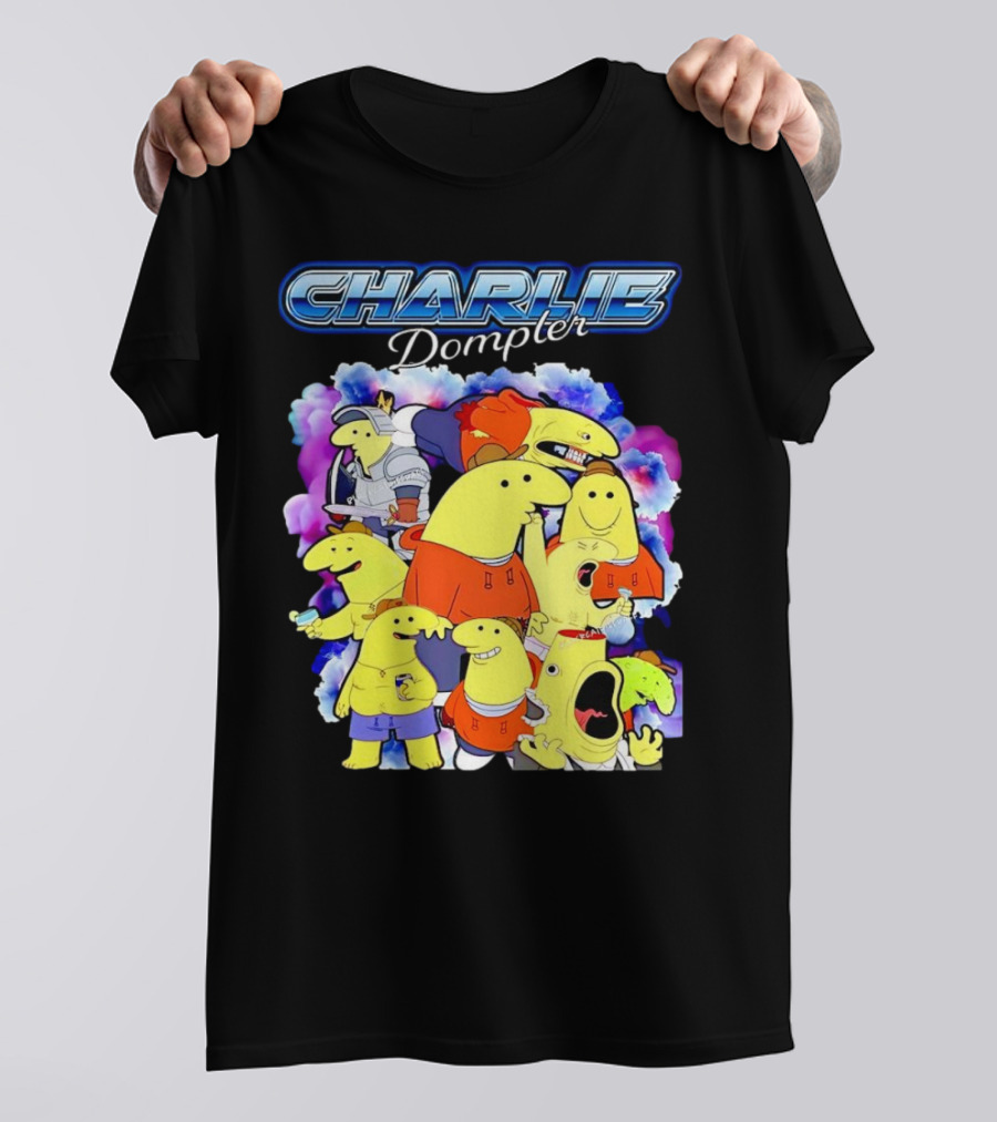 Charlie Dompler Colorful Cartoon Characters T-Shirt