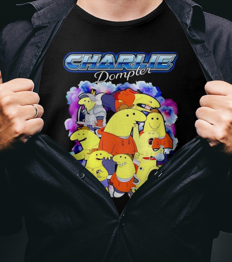 Charlie Dompler Colorful Cartoon Characters T-Shirt