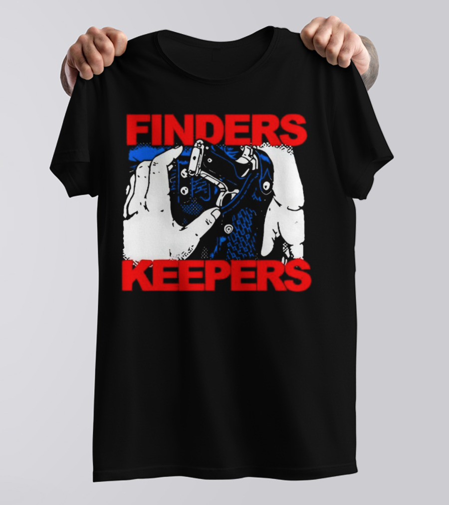 Finders Keepers Gun In Holster Pop T-Shirt