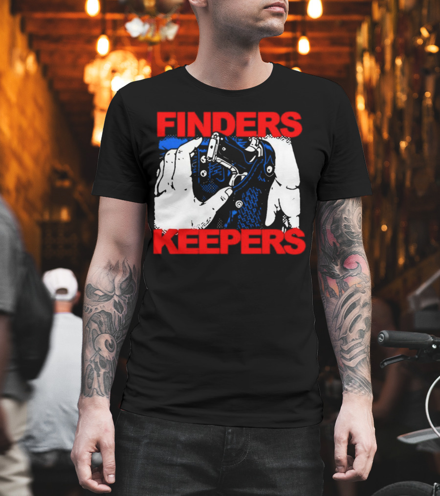 Finders Keepers Gun In Holster Pop T-Shirt