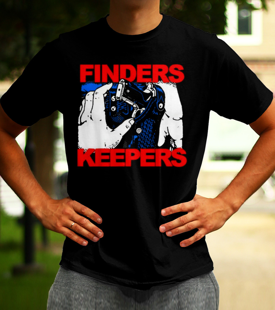 Finders Keepers Gun In Holster Pop T-Shirt