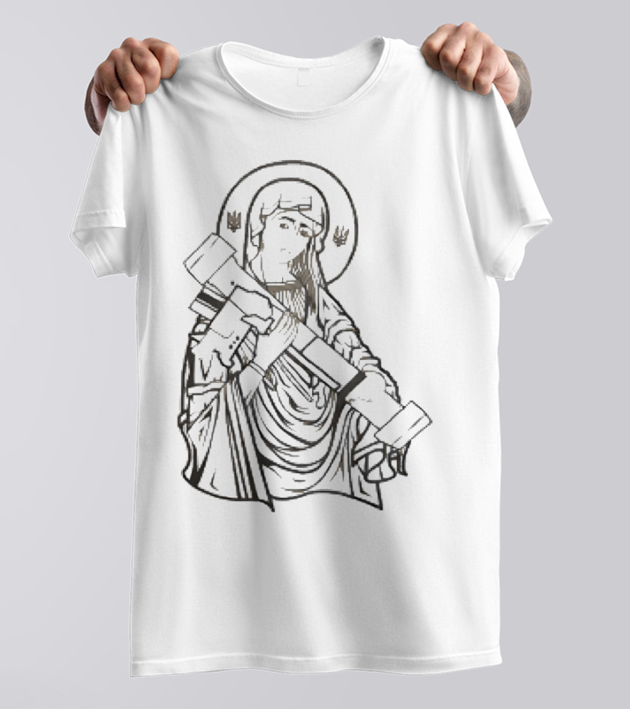 Military Bundle Saint Holding Rocket Launcher T-Shirt