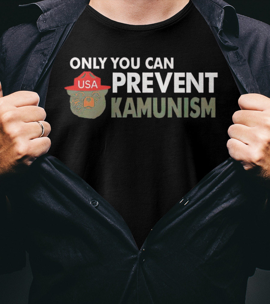 Only You Can Prevent Kamunism USA Bear Hat T-Shirt