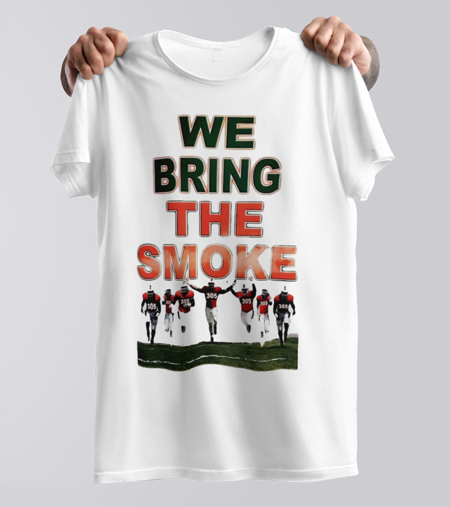 We Bring The Smoke Football Team Players Running With 305 Jerseys T-Shirt