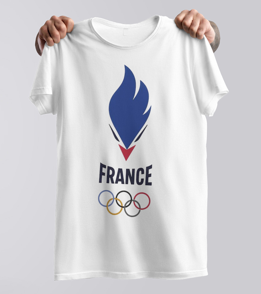 France Olympic Flame And Rings T-Shirt