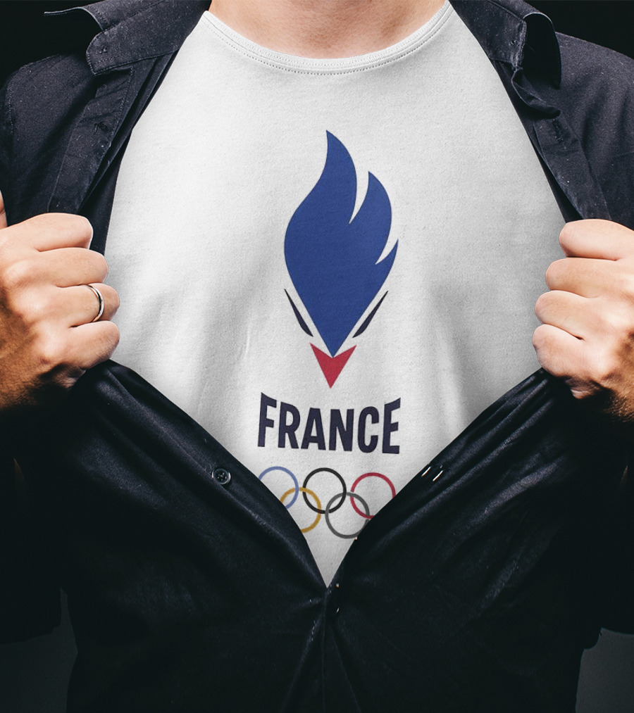 France Olympic Flame And Rings T-Shirt