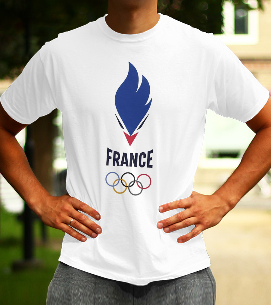 France Olympic Flame And Rings T-Shirt