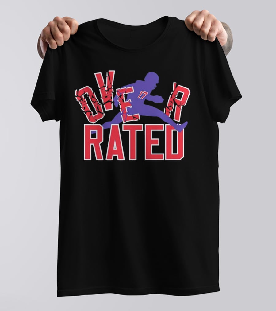 Overrated Josh Allen Football Buffalo Bills Player T-Shirt