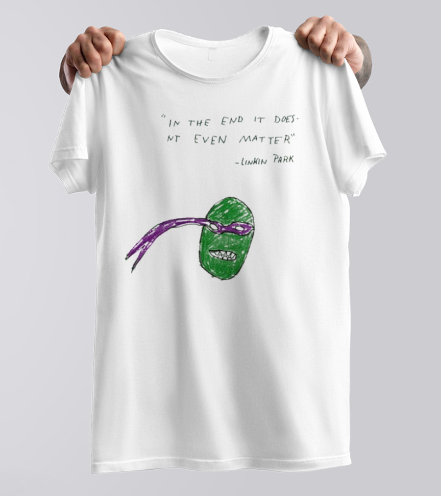 Linkin Park In The End It Does Nt Even Matter Green Mask Purple Band T-Shirt