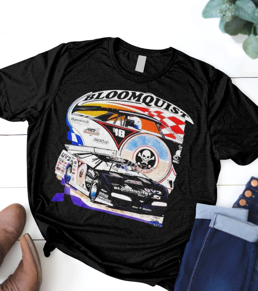 Bloomquist Dirt Late Model Champion 1998 Racing Skull T-Shirt