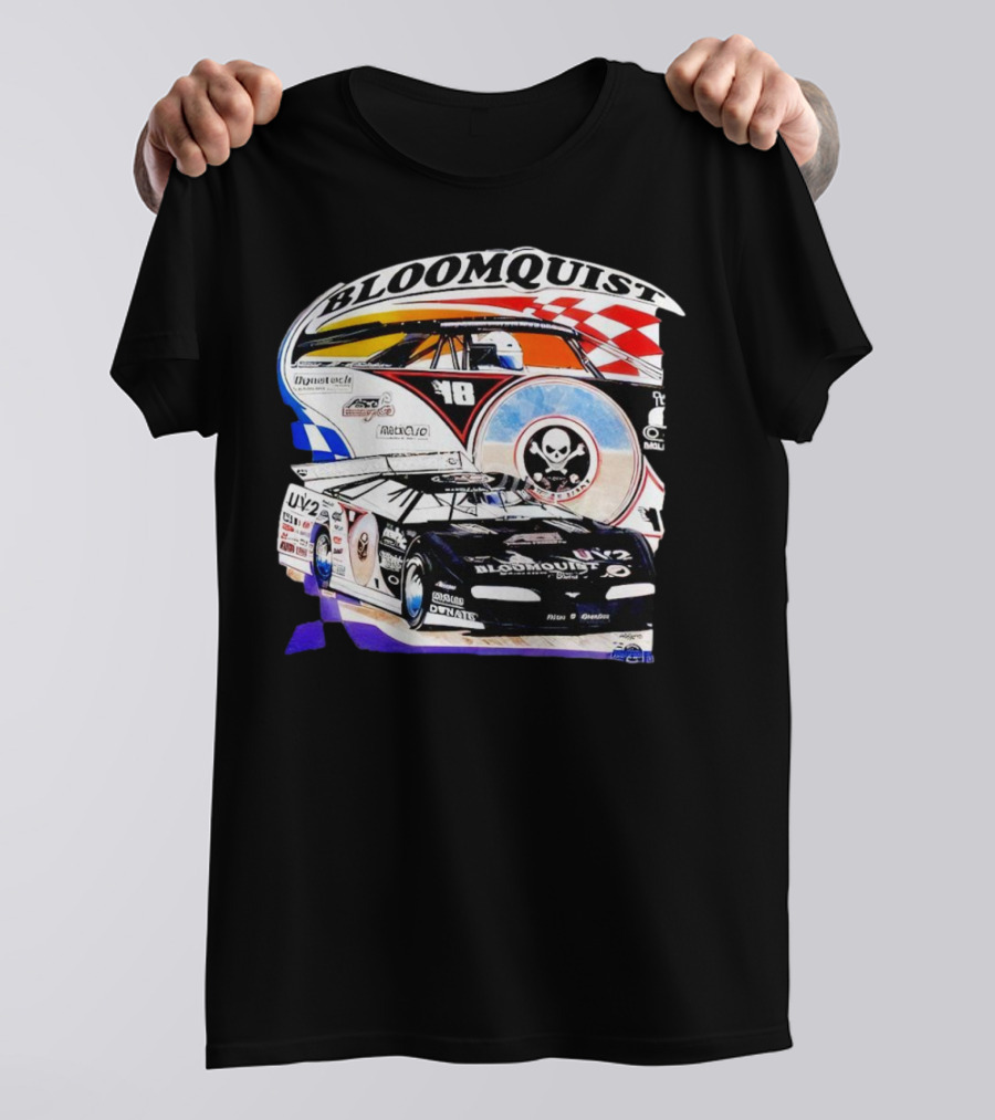 Bloomquist Dirt Late Model Champion 1998 Racing Skull T-Shirt