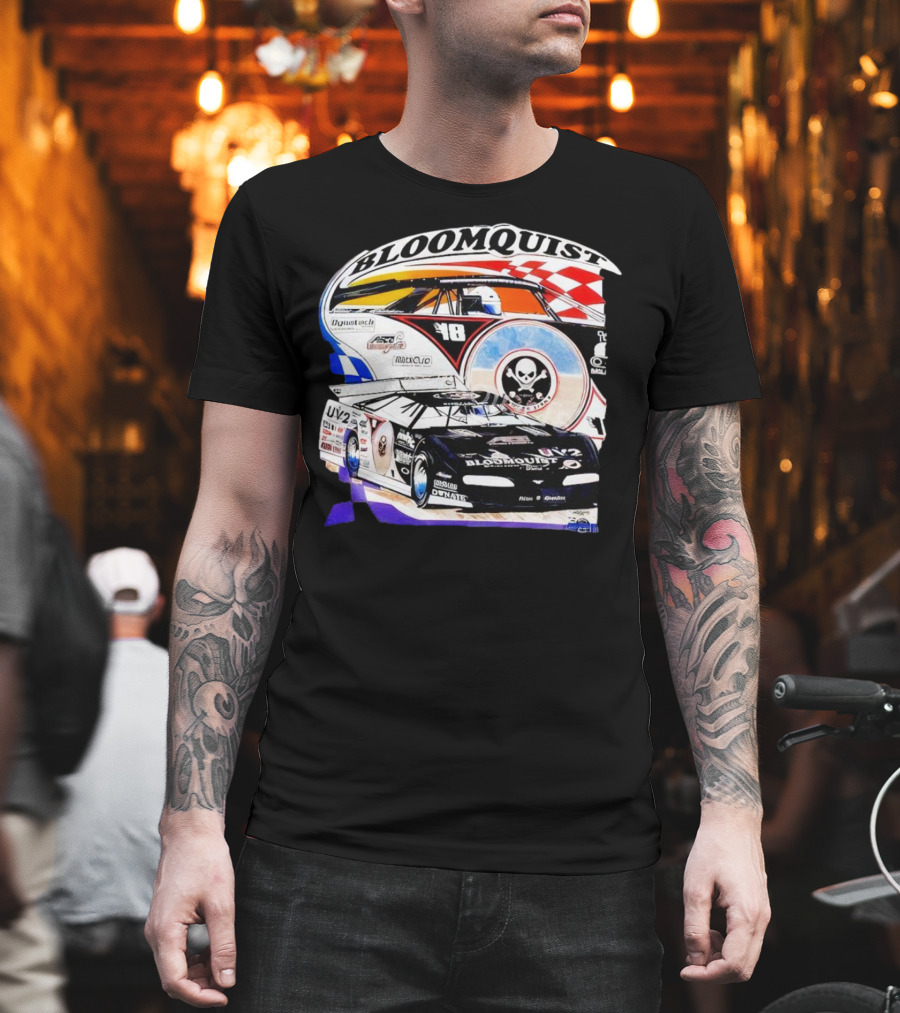 Bloomquist Dirt Late Model Champion 1998 Racing Skull T-Shirt