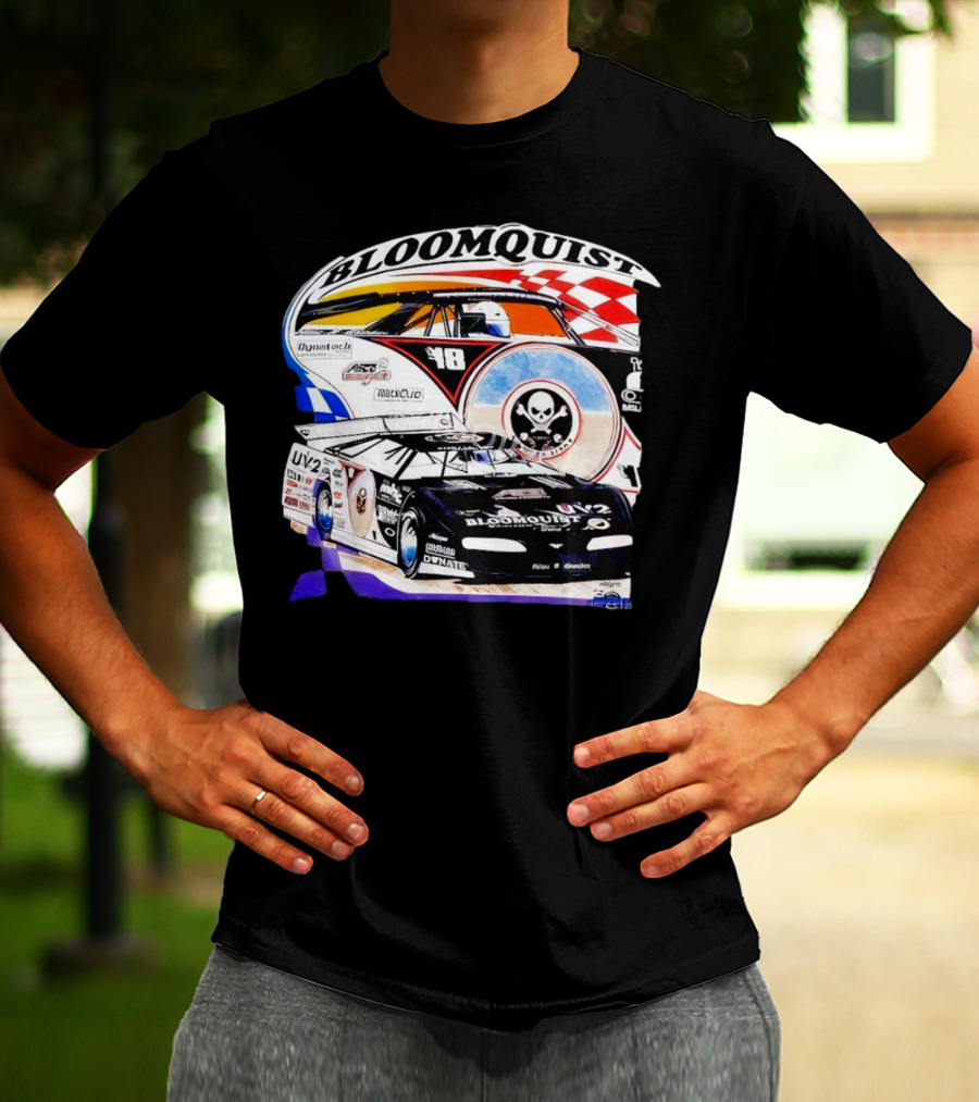 Bloomquist Dirt Late Model Champion 1998 Racing Skull T-Shirt