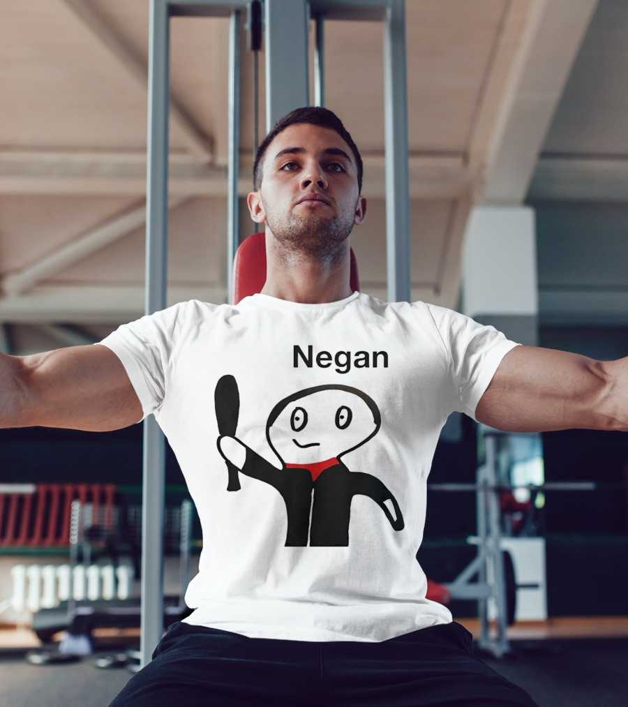 Negan Character With Bat From The Walking Dead T-Shirt