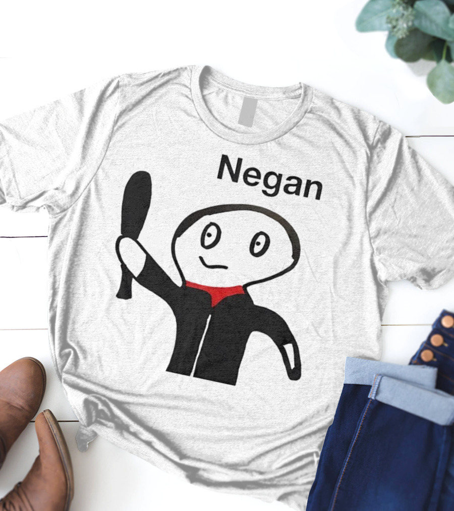 Negan Character With Bat From The Walking Dead T-Shirt