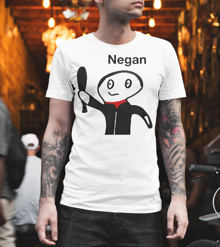 Negan Character With Bat From The Walking Dead T-Shirt