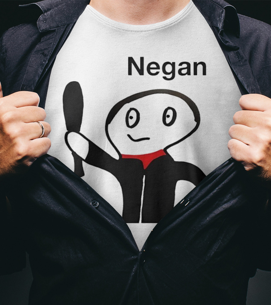 Negan Character With Bat From The Walking Dead T-Shirt