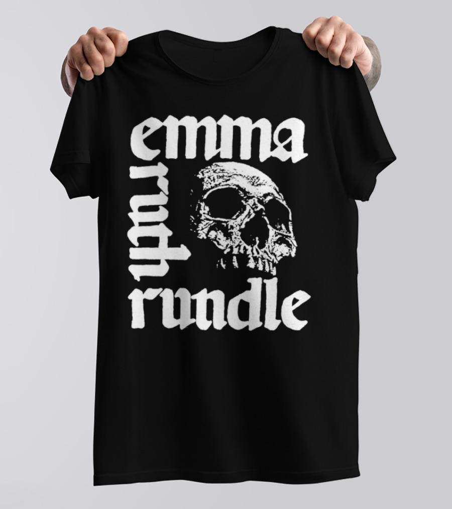 Emma Ruth Rundle Skull Art Patterson Black T-Shirt