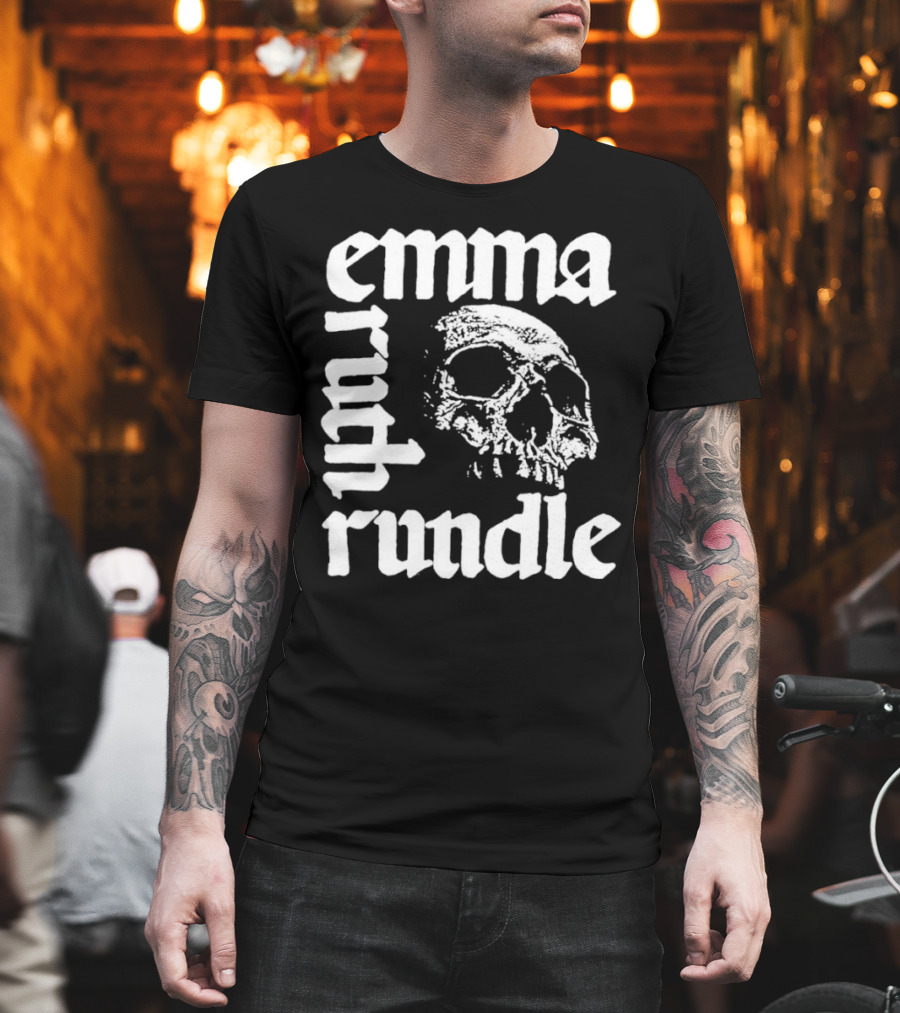 Emma Ruth Rundle Skull Art Patterson Black T-Shirt