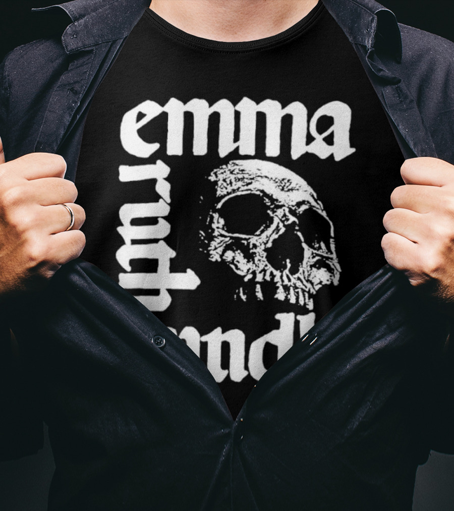 Emma Ruth Rundle Skull Art Patterson Black T-Shirt