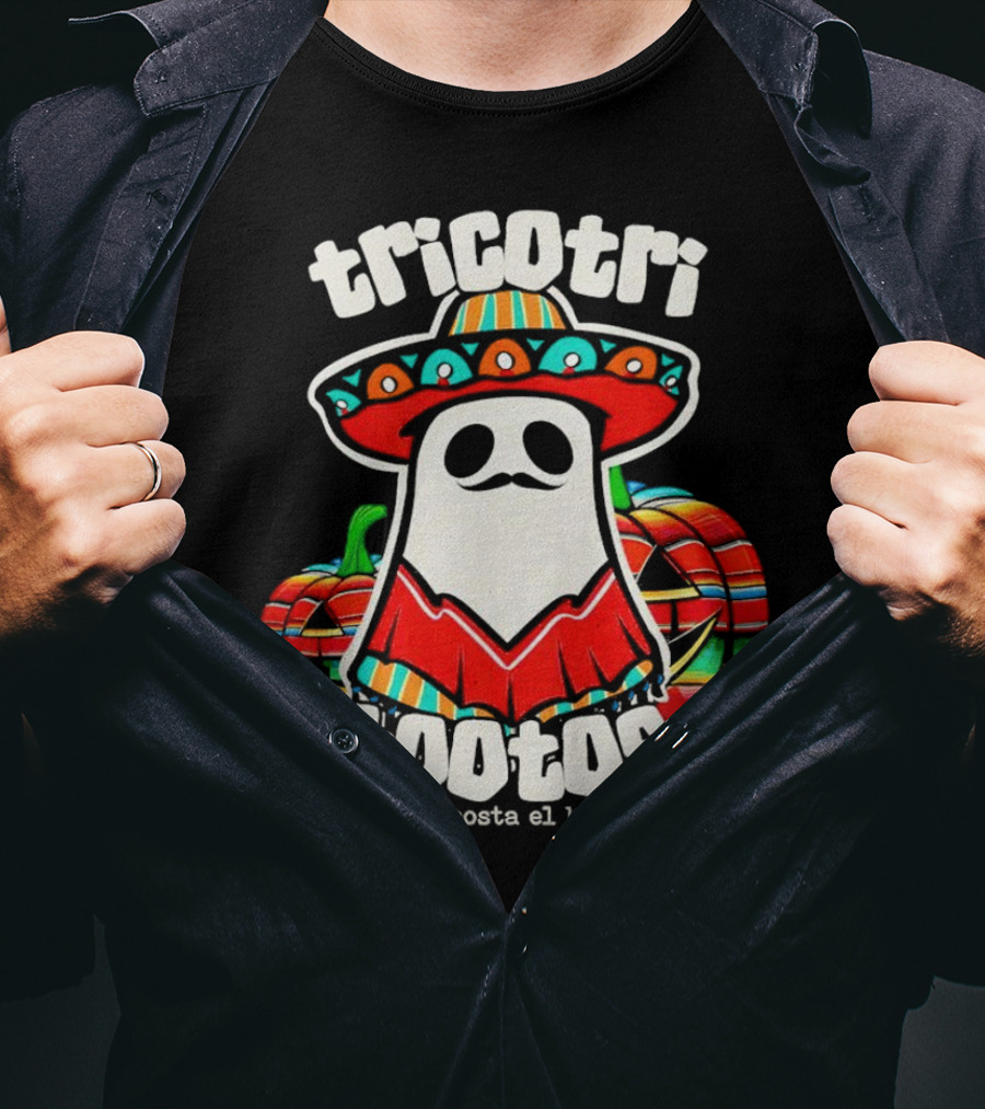 Tricotri Bootos Me Ghosta El Kendy Ghost Sombrero Pumpkins T-Shirt