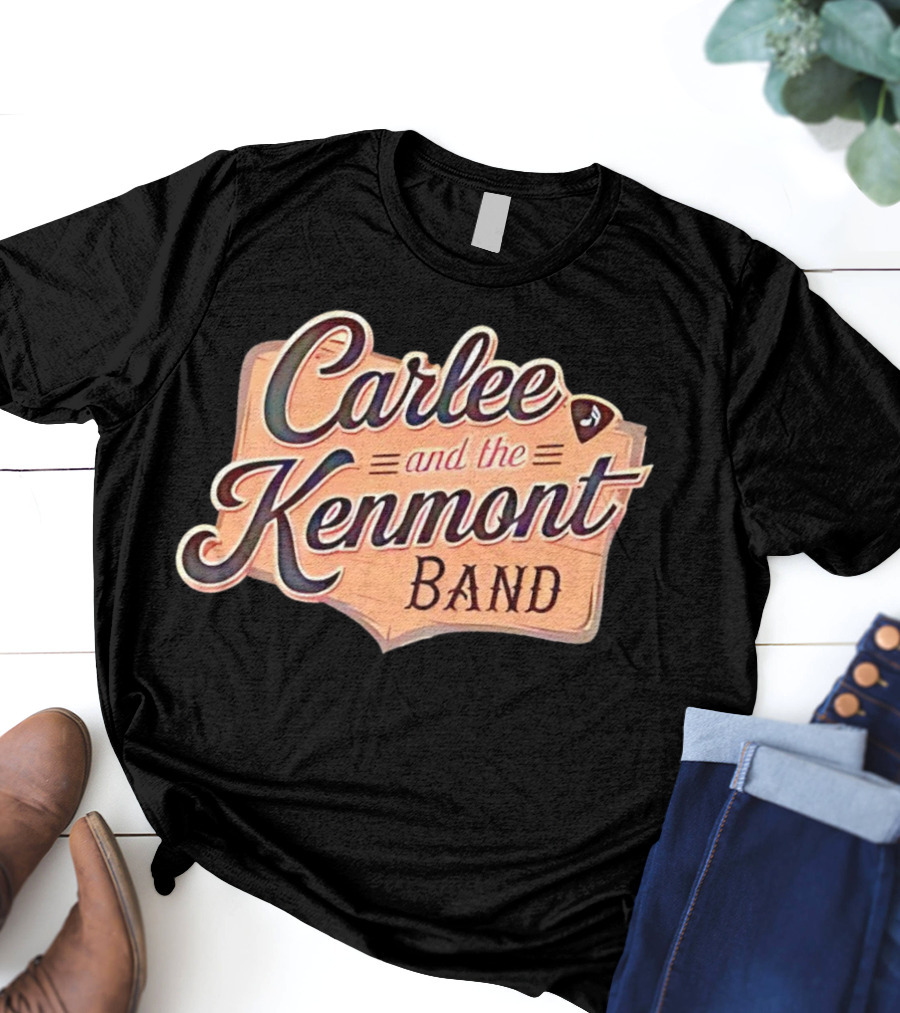 Carlee And The Kenmont Band Retro Sign With Guitar Pick T-Shirt