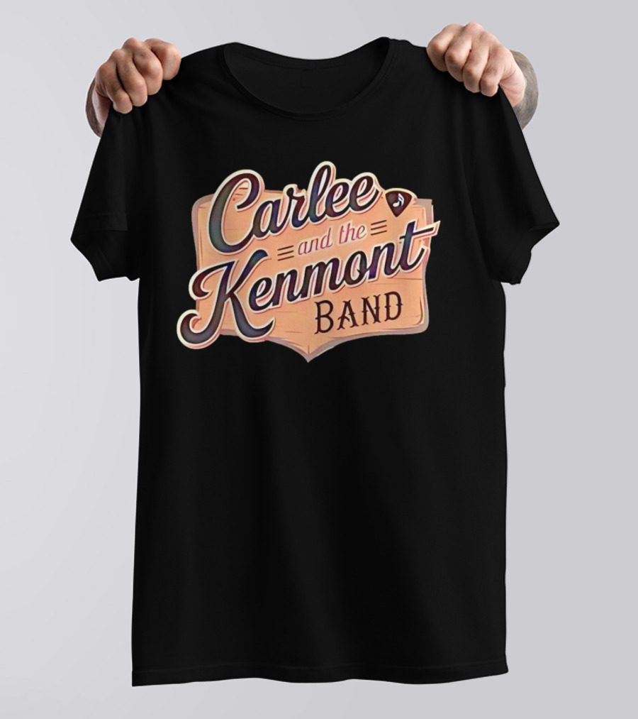 Carlee And The Kenmont Band Retro Sign With Guitar Pick T-Shirt
