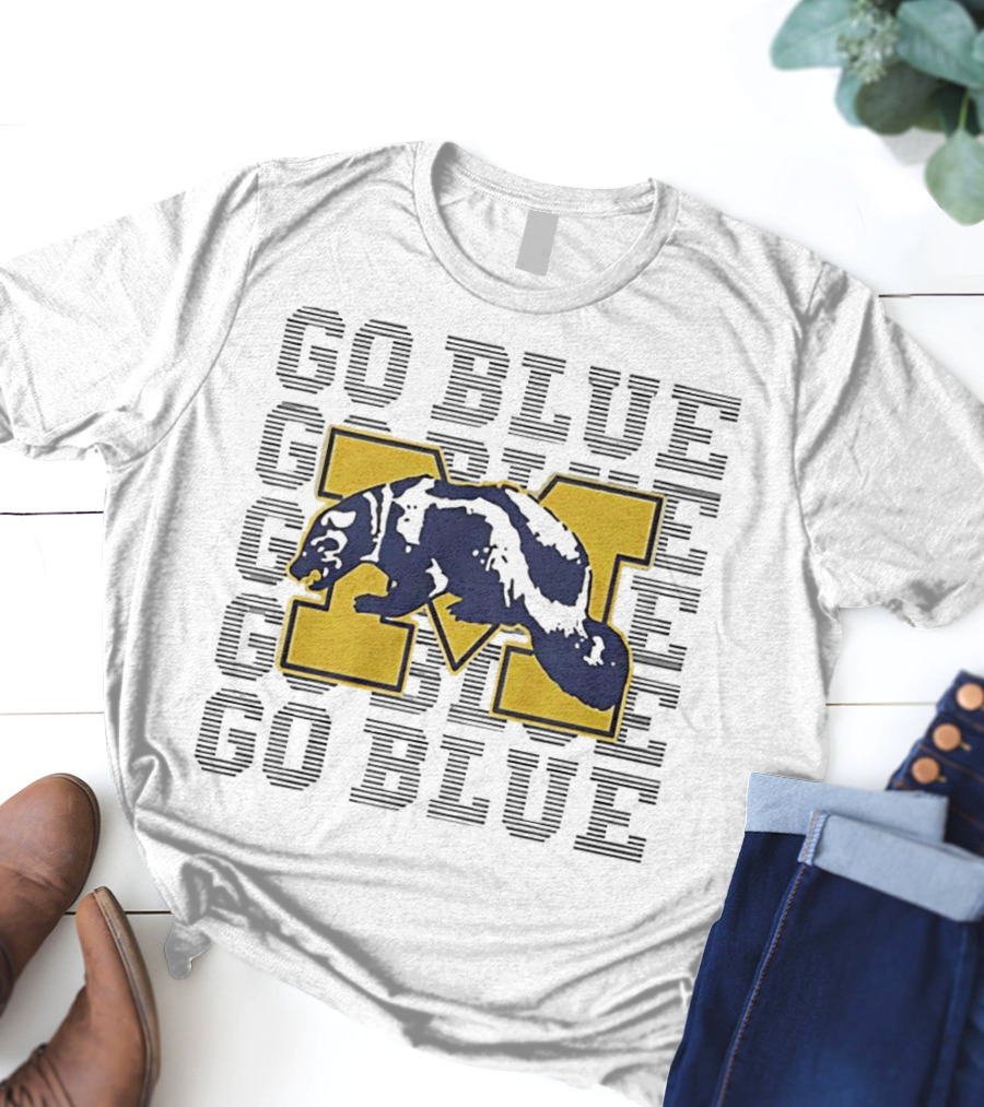 Go Blue Michigan Wolverines Bear M T-Shirt