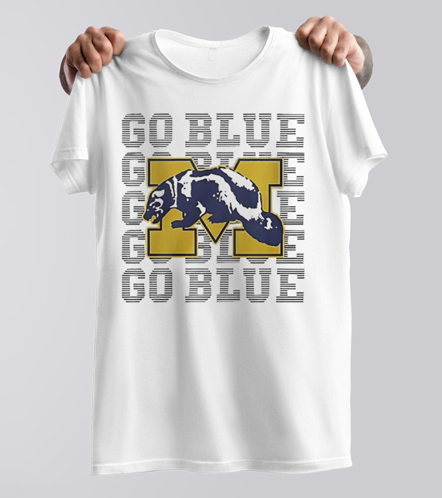 Go Blue Michigan Wolverines Bear M T-Shirt