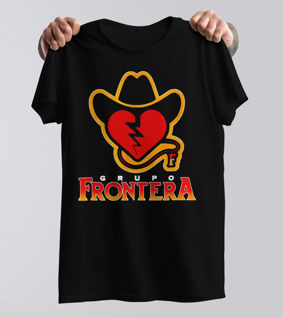 Grupo Frontera Mexican Heart Cowboy Hat Logo Music Musica Mexico T-Shirt