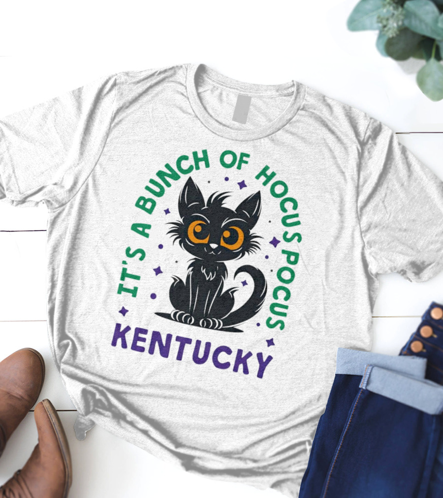 It's A Bunch Of Hocus Pocus Kentucky Black Cat T-Shirt