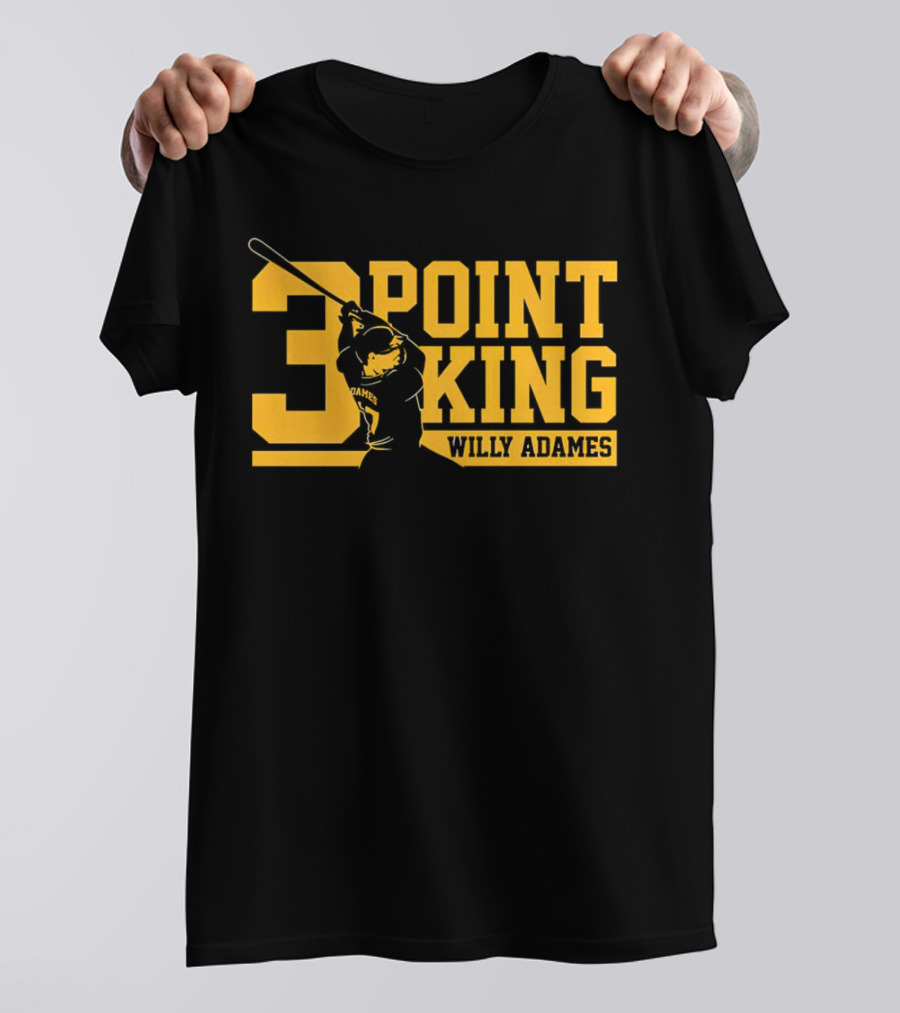 Willy Adames 3 Point King Milwaukee Brewers Baseball T-Shirt