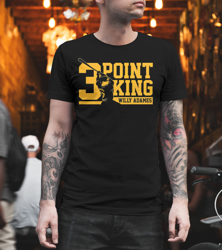 Willy Adames 3 Point King Milwaukee Brewers Baseball T-Shirt