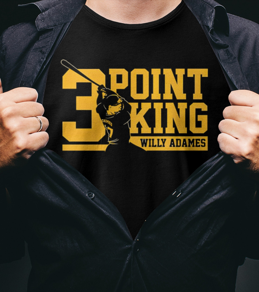Willy Adames 3 Point King Milwaukee Brewers Baseball T-Shirt
