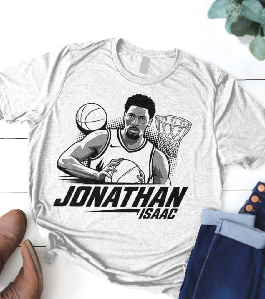 Jonathan Isaac Basketball Player Dunking With Hoop And Ball T-Shirt