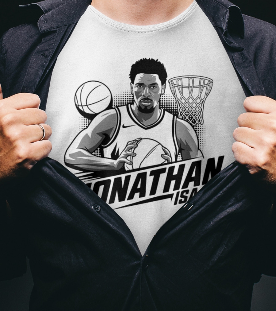 Jonathan Isaac Basketball Player Dunking With Hoop And Ball T-Shirt