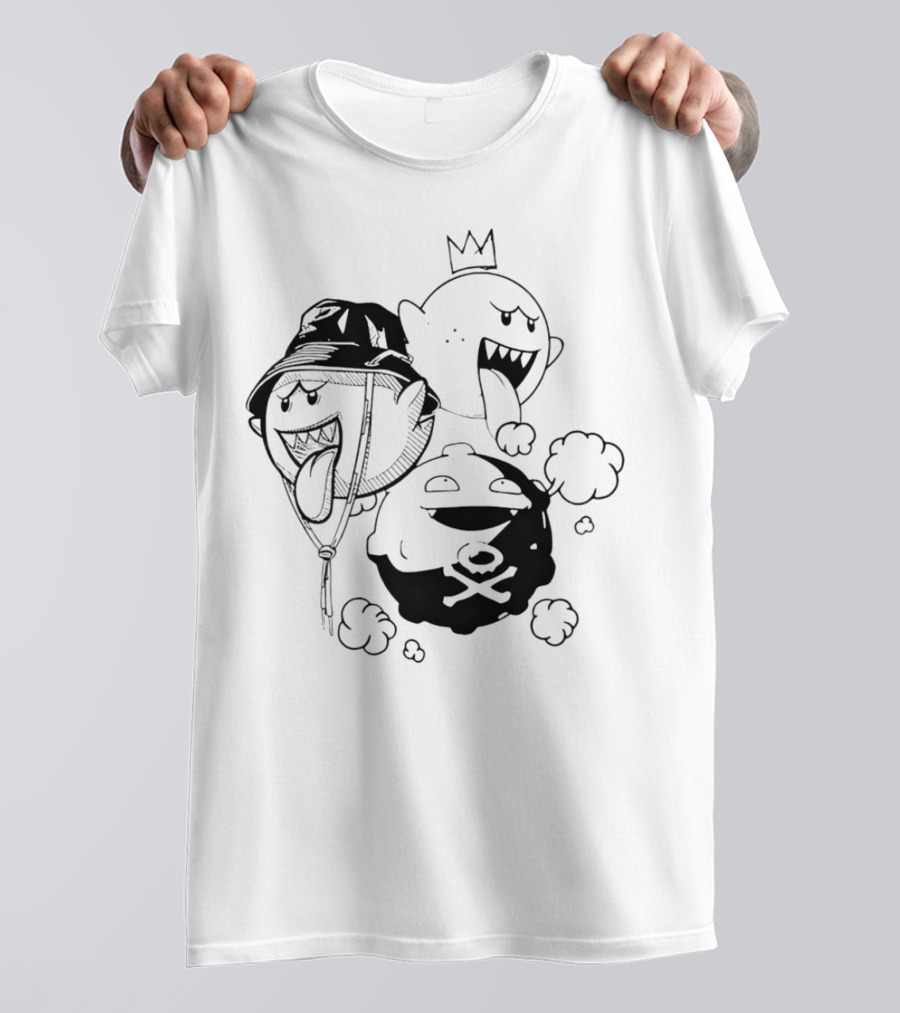 Kain Carter Bomb Squad Ghostly Trio With Crown And Bucket Hat T-Shirt