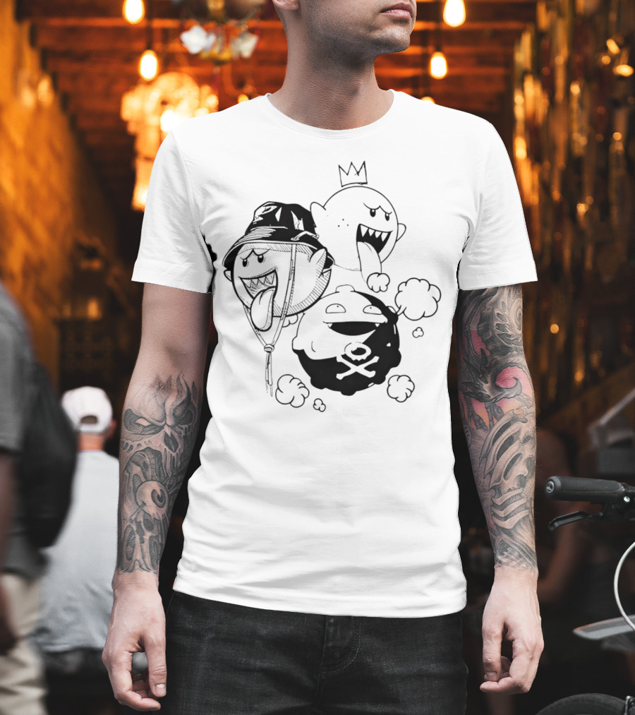 Kain Carter Bomb Squad Ghostly Trio With Crown And Bucket Hat T-Shirt